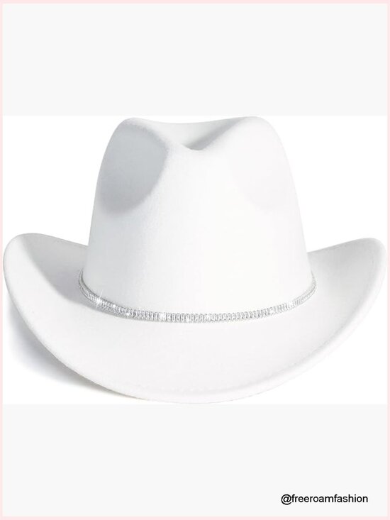 Sparkly Rhinestone Western Cowboy Hat - Adjustable main image 5